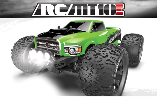 1/10 RC Brushless MONSTER TRUCK 2.4ghz -RTR- GREEN #MT10E