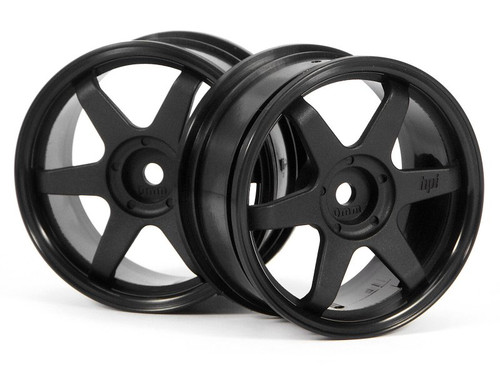 HPI 1/10 TE37 WHEEL 26mm BLACK 6mm OFFSET (2pcs) #3846