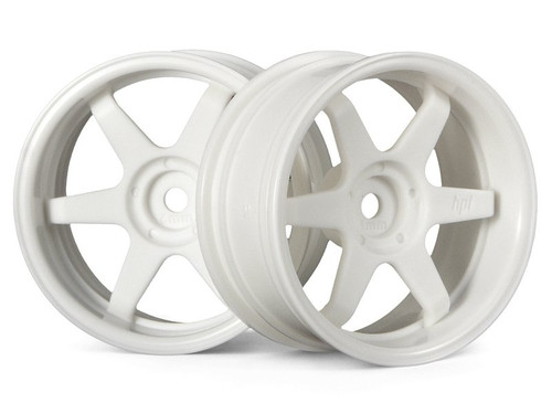 HPI 1/10 TE37 WHEEL 26mm WHITE 3mm OFFSET (2pcs) #3840