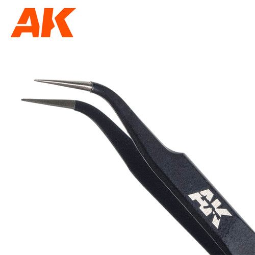 AK Interactive Precise CURVED TWEEZERS Tool #AK9007