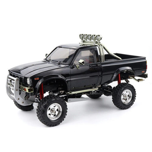 RC 1/10 Toyota Pickup Truck BRUISER Hard Body Shell W/ Nerf Bars BLACK