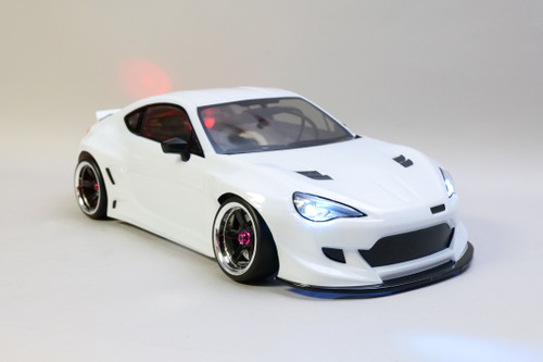 Custom RC Drift Car TOYOTA 86 Rocket Bunny RWD Brushless -WHITE -RTR- 