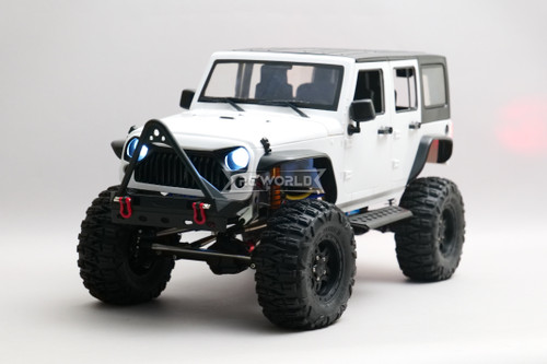 RC 1/10 Custom JEEP WRANGLER RUBICON 2-Speed WHITE -RTR-