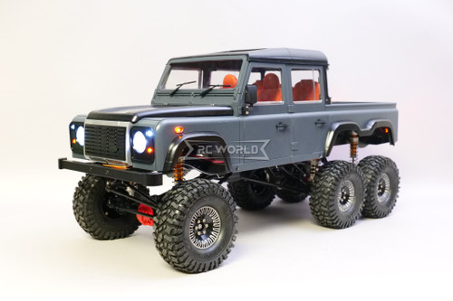 1/10 RC Land Rover Defender 130 6x6 Pick Up RTR w/ LED Lights 