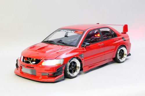 RC 1/10 Mitsubishi EVO Voltex Evo RTR W/ LED /Sound -RED-