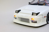 RC 1/10 Drift NISSAN 180SX Brushless w/ Pop Up Lights + Sounds -RTR- WHITE