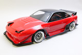 RC 1/10 Drift NISSAN 180SX Brushless w/ Pop Up Lights + Sounds -RTR- RED