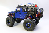 Custom 1/10 RC JEEP WRANGLER Rubicon 4X4 w/ LED 2- Speed 11.1V *RTR* -BLUE-