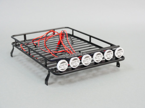 RC Scale Metal Roof Rack W/ 6 Hella LED Spot Lights