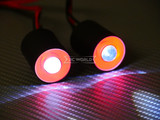 RC LED Head Lights HALO Rings Angel Eye LARGE 22mm RED Halo w/ WHITE Center