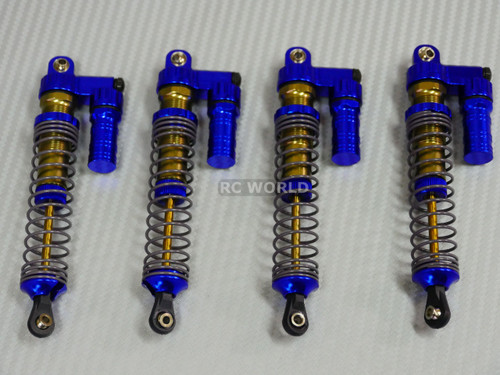 Axial SCX10 Jeep Honcho METAL PiggyBack SUSPENSION SHOCKS 120 MM BLUE/ GOLD 4 pcs