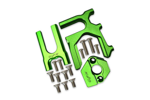 GPM Arrma Aluminum MOTOR MOUNT Front/Rear Infraction Kraton #mak01718a GREEN