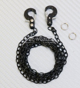 1/10 Scale METAL CHAIN W/ LATCH Hook BLACK Chain 36" Long -BLACK-