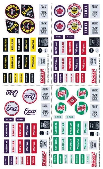 Doozy 1/24 DECAL SET For ROUTE 66 Gas Pump