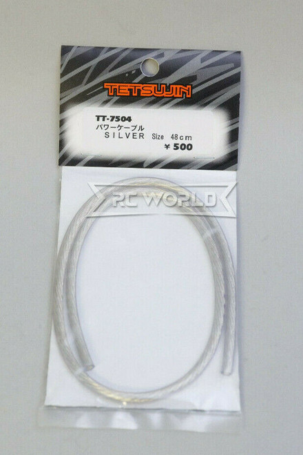 Rc Power Wire Cable 12 AWG 480mm Dress Up Translucent Wire SILVER