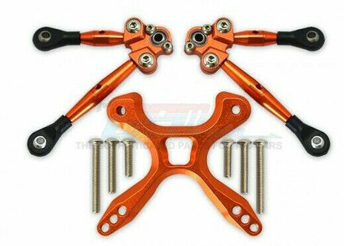 For Traxxas 4-TEC 2.0 TIE RODS + STABILIZER Upgrade GT049RA - ORANGE -