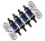 For Traxxas 1/10 SUSPENION SHOCKS Front +Rear 4-Tec (4pcs) GT5860FR-BLUE-