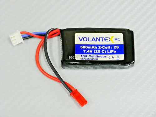 Volantex RC Airplane LIPO BATTERY 7.4V 2S 500MAH Lithium Pack JST Plug #768-1