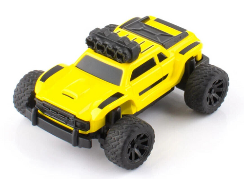 RC 1/76 Micro TRUCK Off-Road w/ LED Lights -YELLOW-