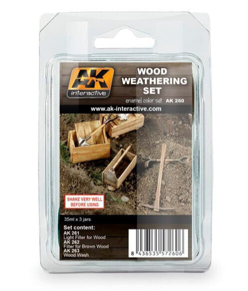 AK Interactive WOOD WEATHERING Set AK260