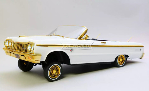 RC 1/10 Low Rider 1964 CHEVY IMPALA Convertible Hopping - RTR - WHITE