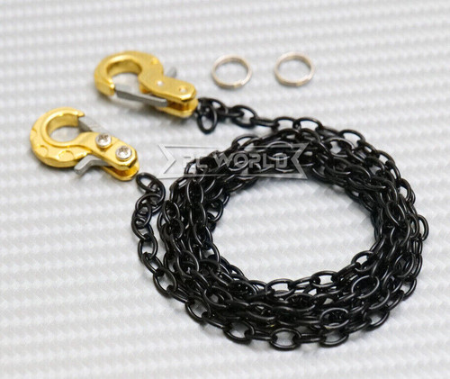 1/10 Scale METAL CHAIN W/ LATCH Hook BLACK Chain 36" Long -GOLD-