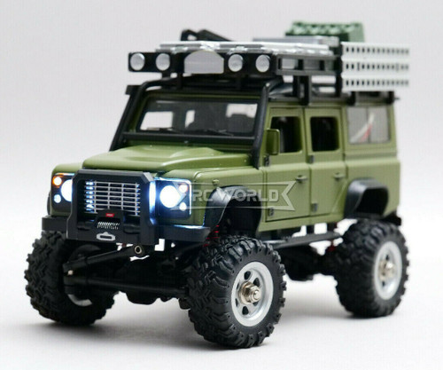 RC 1/28 Micro Land Rover DEFENDER Metal Truck 4X4 Truck *RTR* GREEN