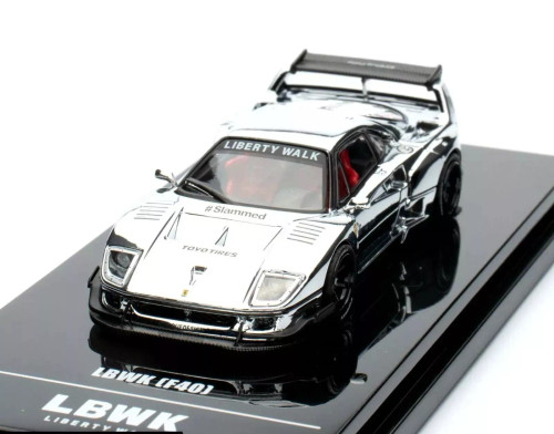 1/64 FERRARI F40 LBWK Liberty Walk Model *HK 2024*-CHROME-