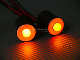 RC LED Head Lights HALO Rings Angel Eye LARGE 22mm RED Halo w/ YELLOW Center