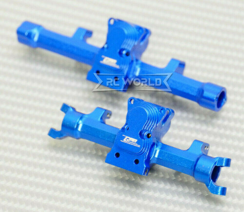 GPM Axial SCX24 METAL AXLES Front + Rear Upgrade Aluminum (2pcs) BLUE