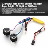 RC LED Head Lights HIGH Power HEADLIGHTS Large 22mm w/ Electronic Switch