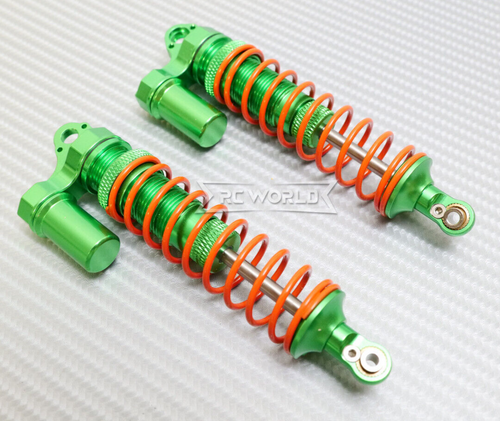 GPM Metal Piggyback SHOCKS 100mm For Traxxas RUS4102RL-Green (2PCS)