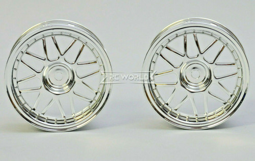 Kawada 1/10 Car Wheels MESH CHROME Narrow SET (2PCS) 26mm #TU37C