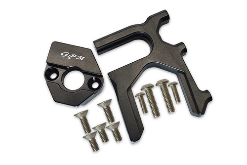 GPM Arrma Aluminum MOTOR MOUNT Front/Rear Infraction Kraton #mak01718a BLACK