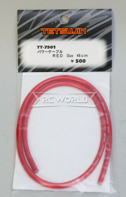 Rc Power Wire Cable 12 AWG 480mm Dress Up Translucent Wire RED