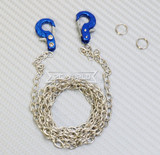 1/10 Scale METAL CHAIN W/ LATCH Hook SILVER Chain 36" Long -BLUE-