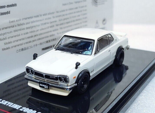 1/64 NISSAN SKYLINE 2000 GT-R KPGC10 Expo Die cast Model Car -WHITE-