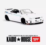 Mini GT KAIDO 1/64 NISSAN SKYLINE GT-R R33 Greedy Die Cast Model - WHITE-