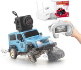 RC 1/64 Micro JEEP WRANGLER 4x4 w/ LED w/Camera+ FPV Goggles RTR -ORANGE-