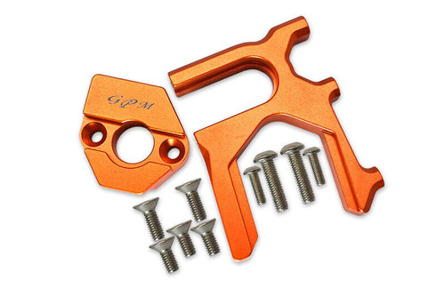 GPM Arrma Aluminum MOTOR MOUNT Front/Rear Infraction Kraton #mak01718a ORANGE