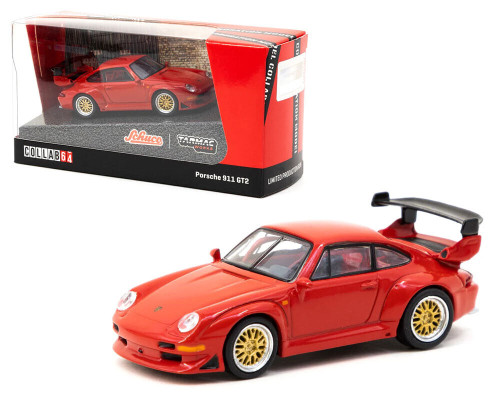 Tarmac 1/64 PORSCHE 911 (993) GT2 Die cast Model Car -RED-