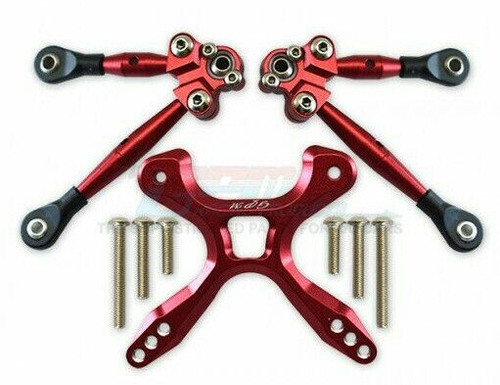 For Traxxas 4-TEC 2.0 TIE RODS + STABILIZER Upgrade GT049RA - RED -