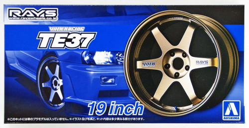 Aoshima 1/24 VOLK RACING TE37 19inch Model Wheel Set