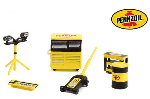 Greenlight 1/64 SHOP TOOLS *PENNZOIL* Diorama Garage Accessories