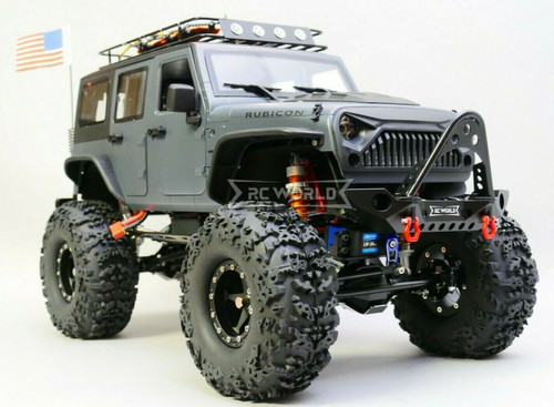 Custom Built 1/10 RC Jeep Wrangler Rubicon 2.2 Truck w/ LED 2- Speed 11.1V *RTR*