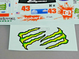 RC 1/10 Car DRIFT Decals MONSTER DC BLOCK Ford Focus Rally DECALS 