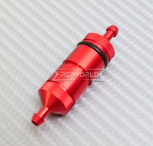 RC 1/8 Nitro Engine FUEL FILTER For Gas Lines -RED-