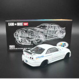 Mini GT KAIDO 1/64 NISSAN SKYLINE GT-R R33 Greedy Die Cast Model - WHITE-