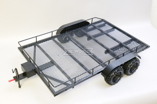 RC 1/8 Metal DUAL AXLE TRAILER W/ Leaf Suspension (LARGE)