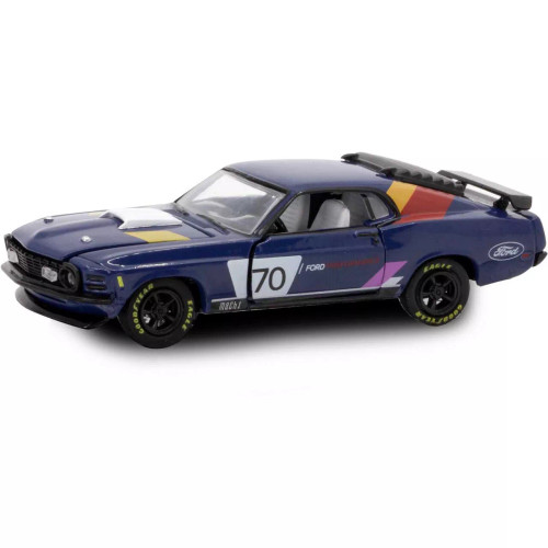 M2 Machines 1/64 1970 Ford Mustang Mach 1 351 -BLUE-